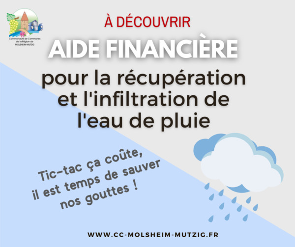 Aide financière Récupération des Eaux de pluie
